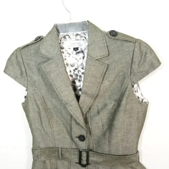 Tahari Arthur Levine linen blend blazer jacket 4 - Picture 4 of 11